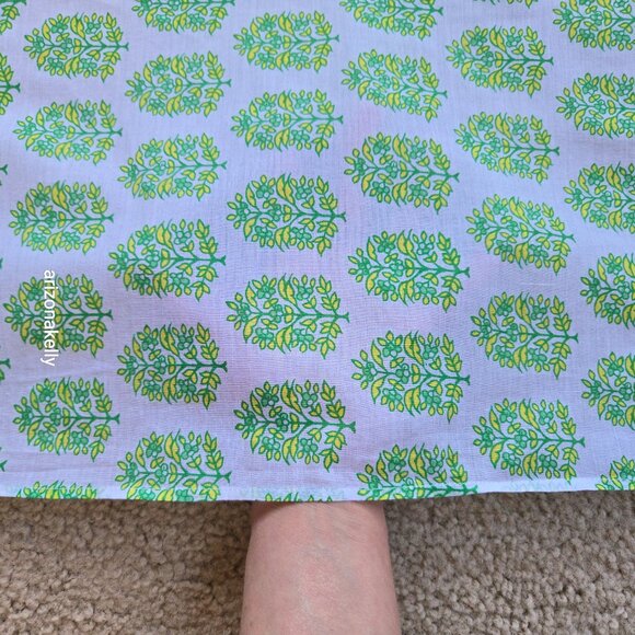 Calypso St. Barth Cotton Sarong Scarf Beads Green - Picture 13 of 15